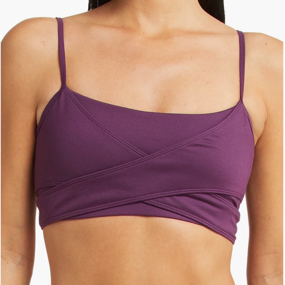 ALO Yoga Purple Wrap Sports Bra